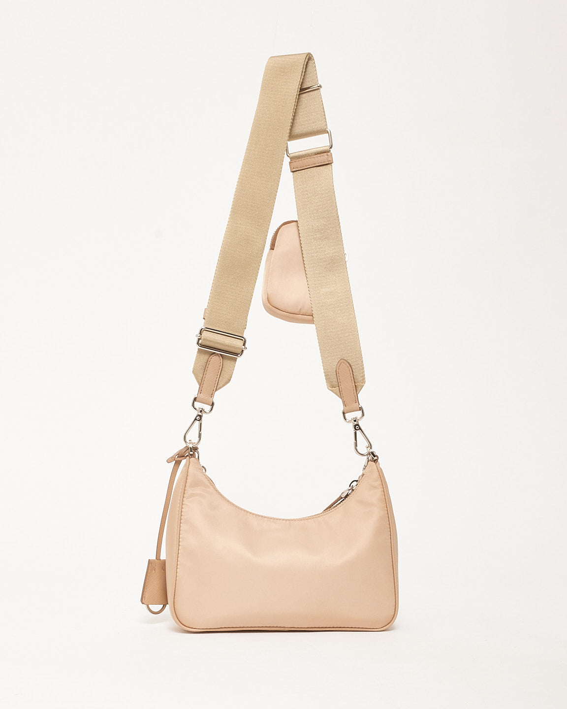 Prada Beige Nylon 2005 Re-Edition Crossbody Bag