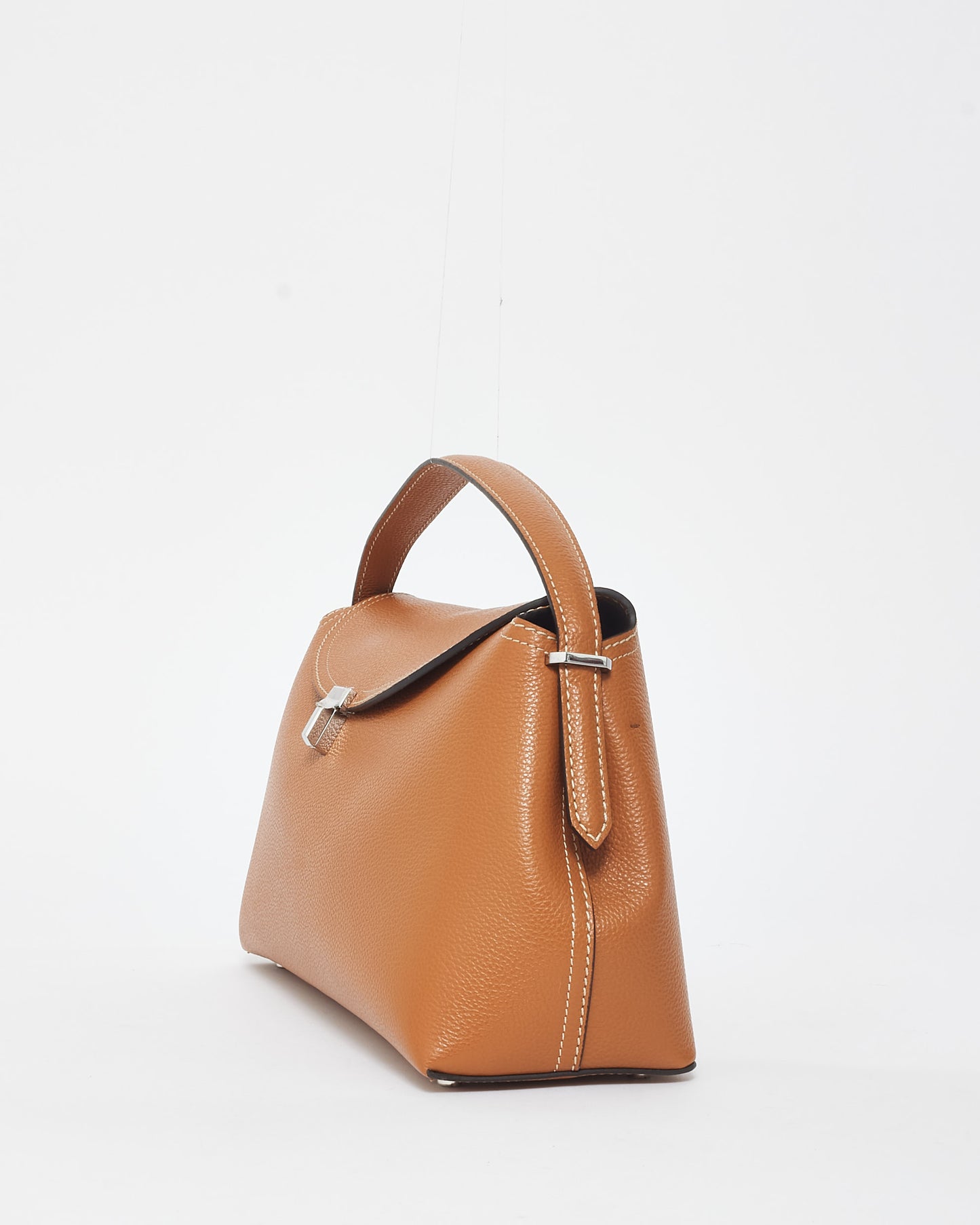 Totême Tan Leather T-Lock Bag