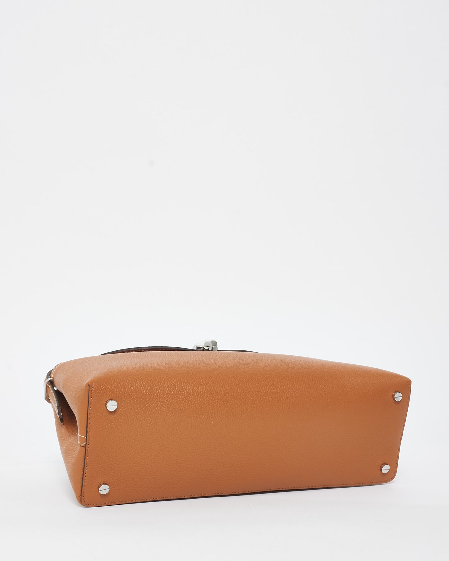 Totême Tan Leather T-Lock Bag