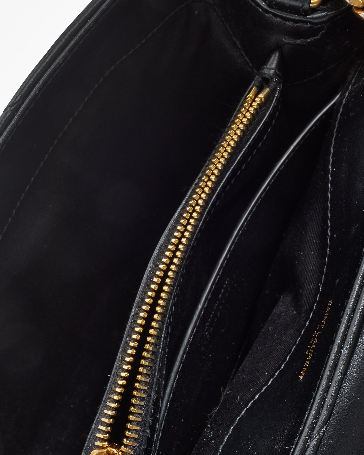 Saint Laurent Black Leather Small Loulou Shoulder Bag GHW