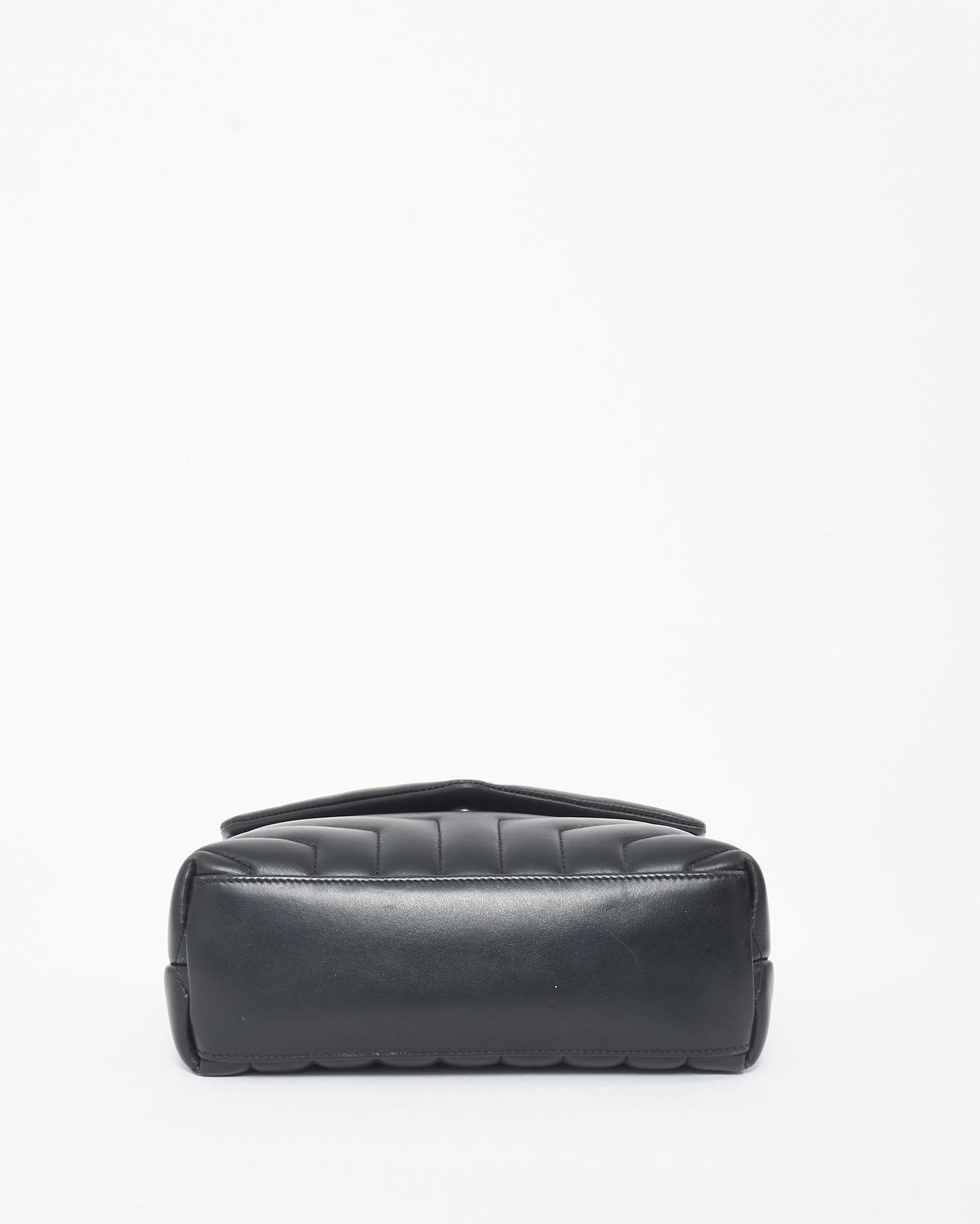 Saint Laurent Black Leather Small Loulou Shoulder Bag GHW