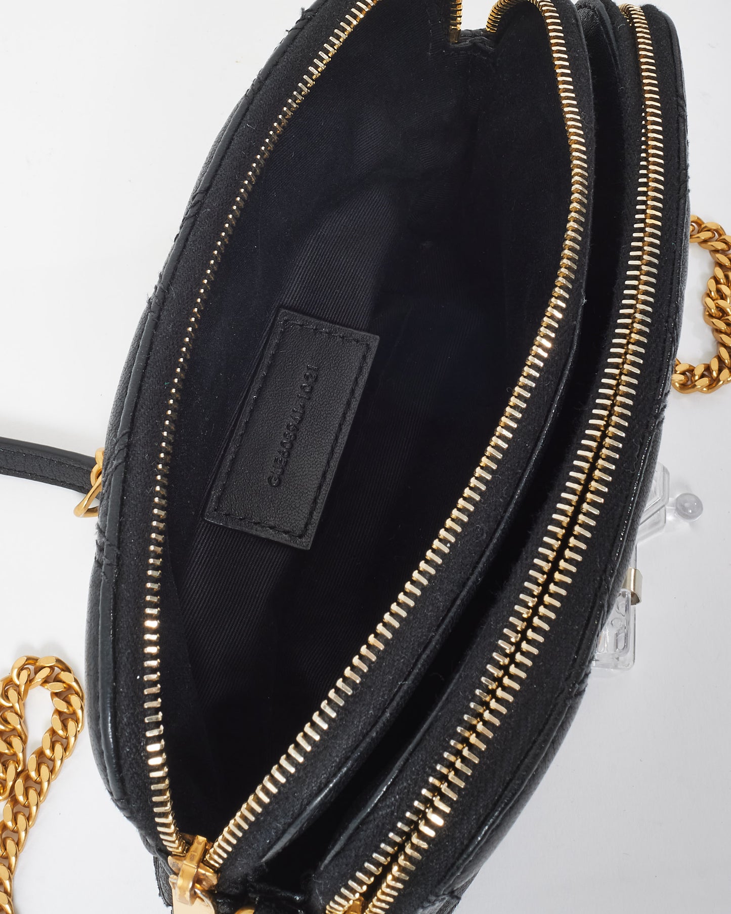 Saint Laurent Black Leather Logo Becky Crossbody Bag