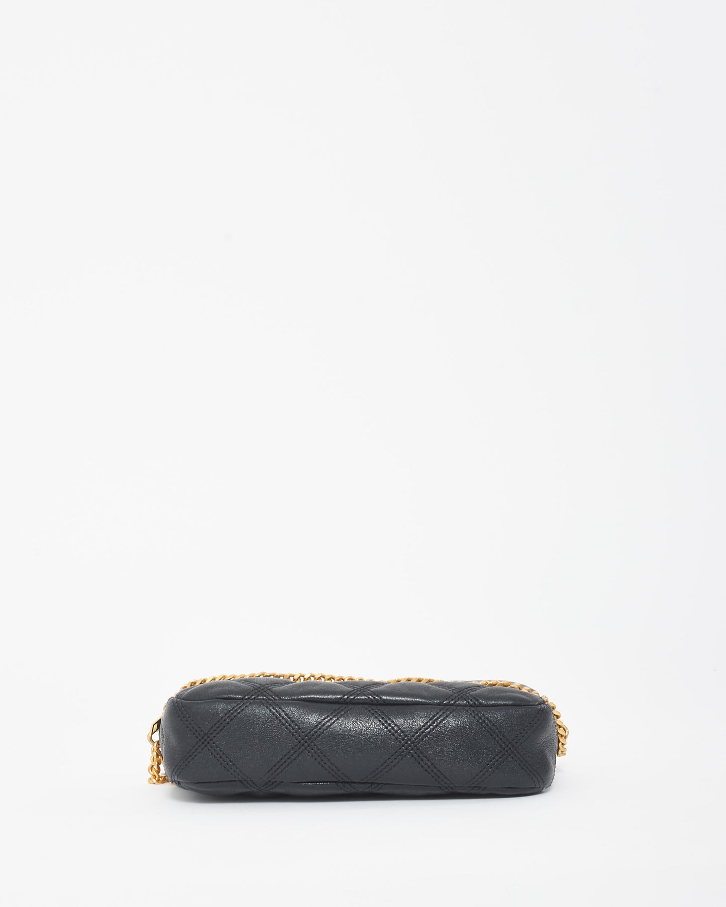 Saint Laurent Black Leather Logo Becky Crossbody Bag