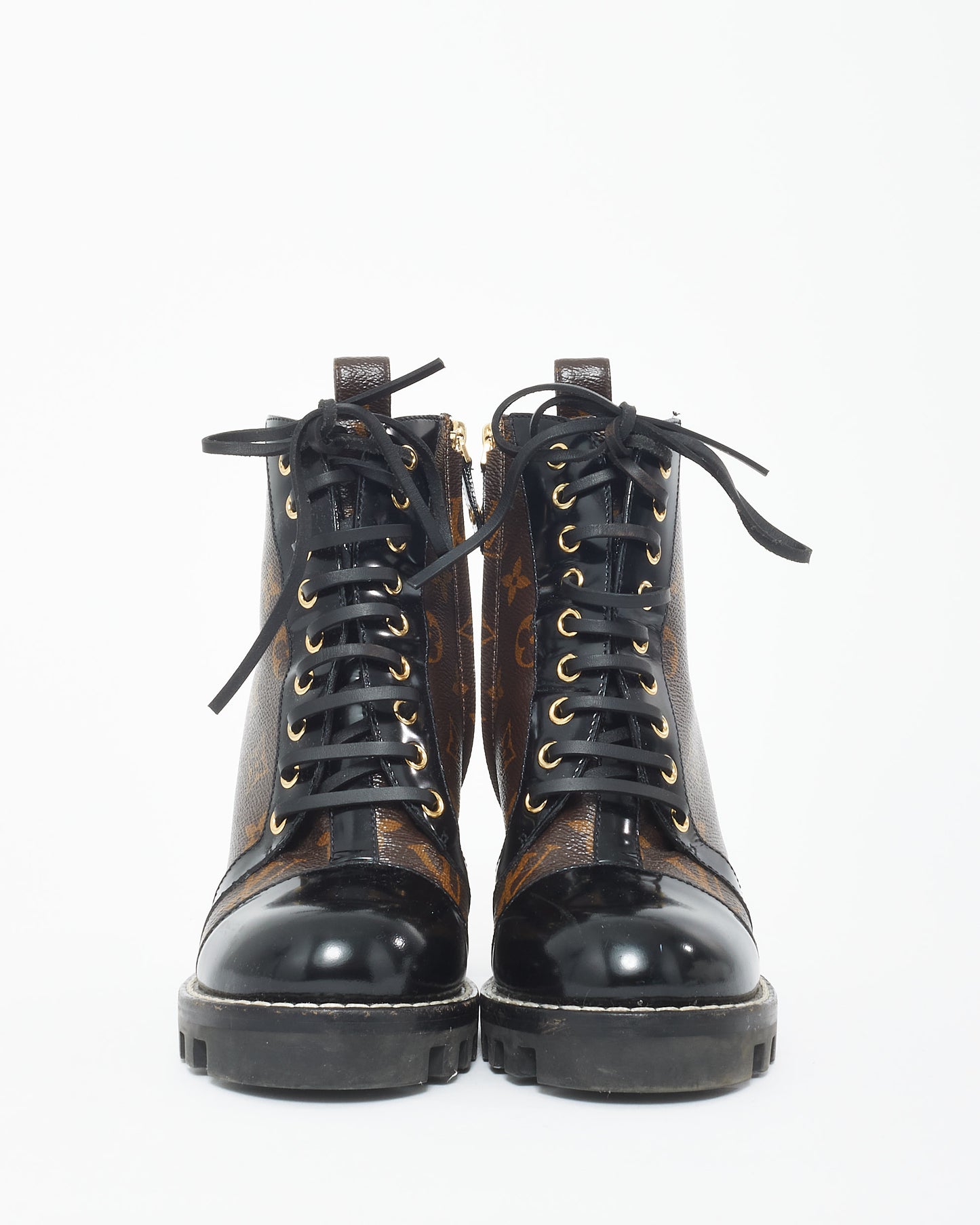 Louis Vuitton Monogram Lace Up Star Trail Combat Boots - 36