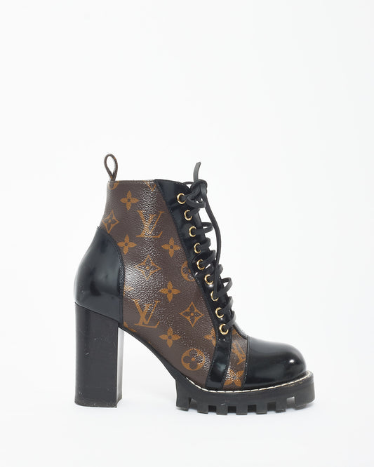 Louis Vuitton Monogram Lace Up Star Trail Combat Boots - 36