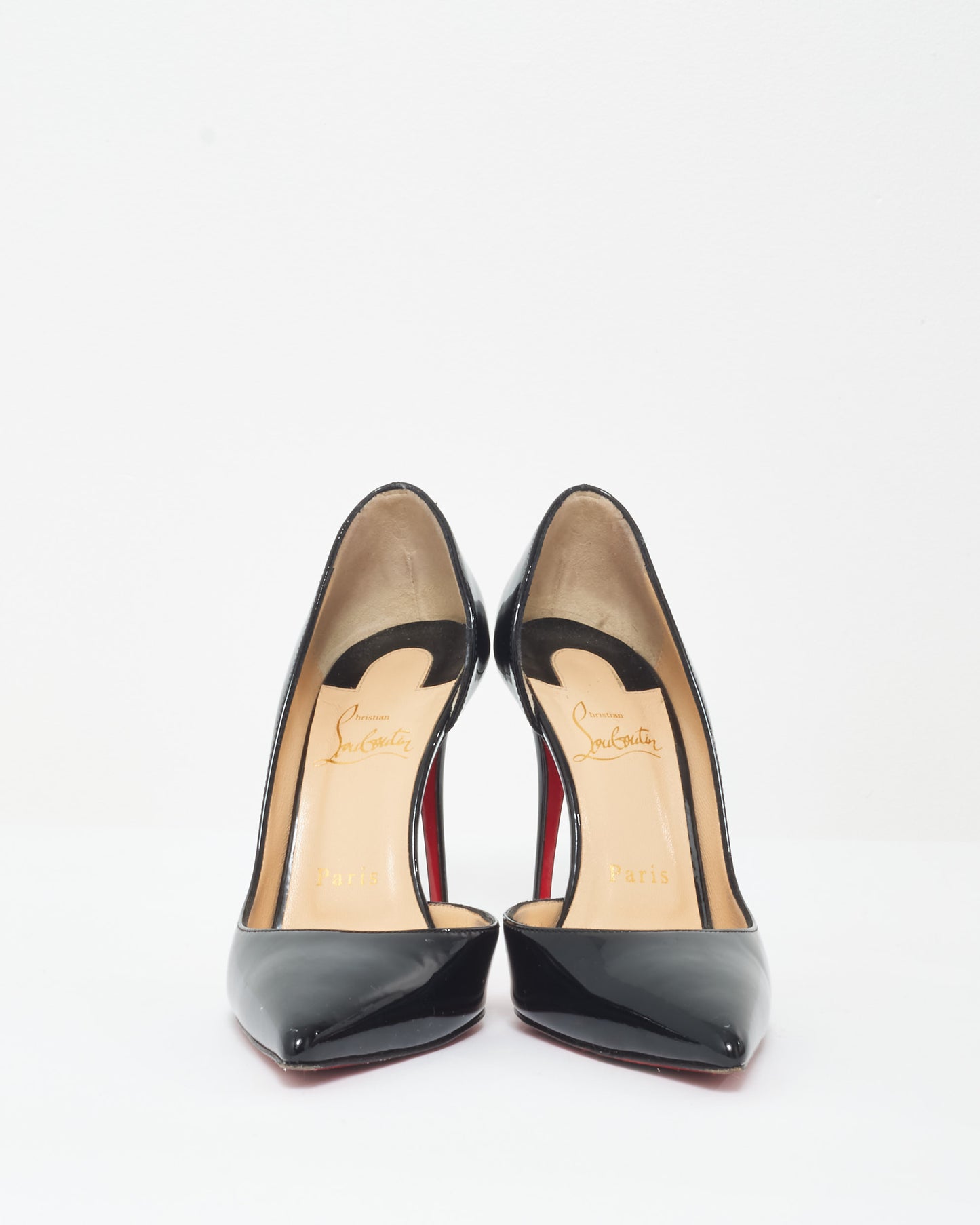 Christian Louboutin Black Patent Leather Iriza Pumps - 37