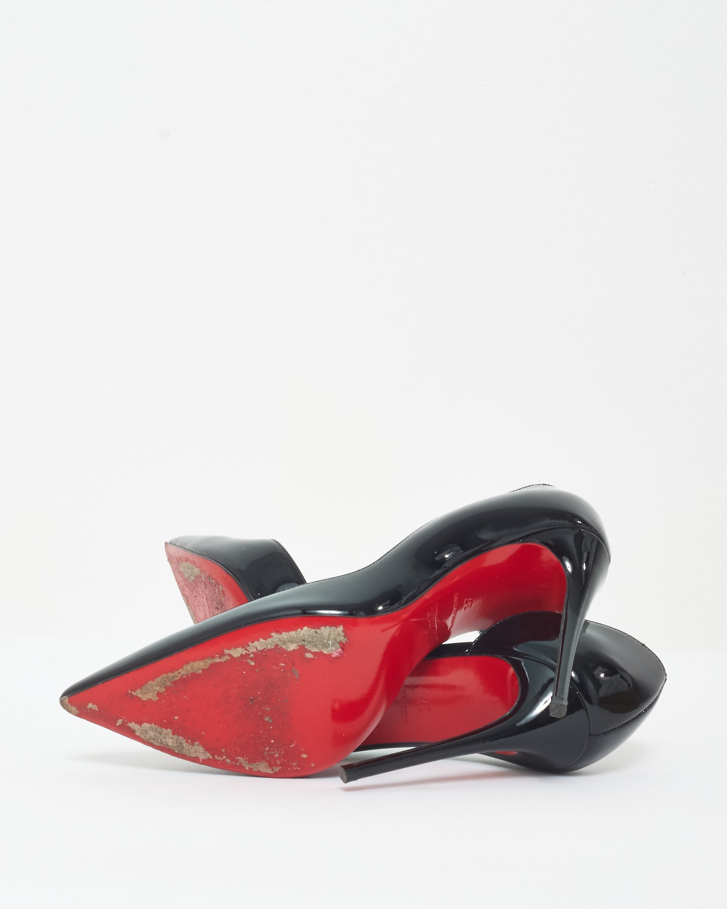 Christian Louboutin Black Patent Leather Iriza Pumps - 37