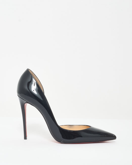 Christian Louboutin Black Patent Leather Iriza Pumps - 37