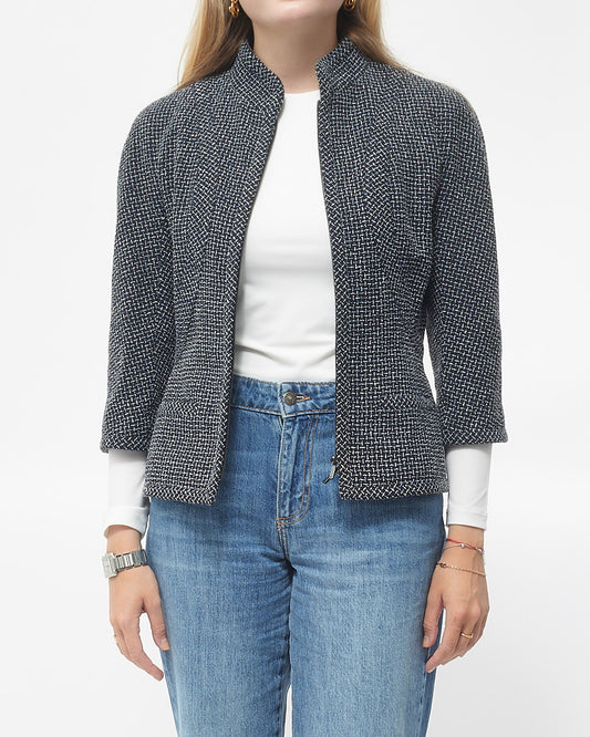 Chanel Navy/White Tweed Jacket - 36