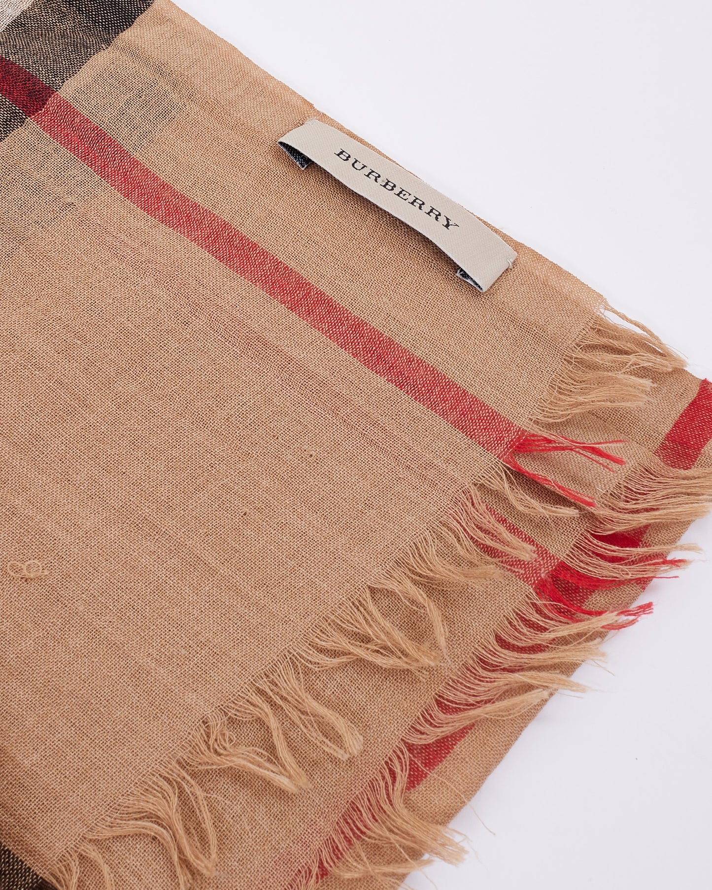 Burberry Beige Nova Check Wool/Silk Scarf