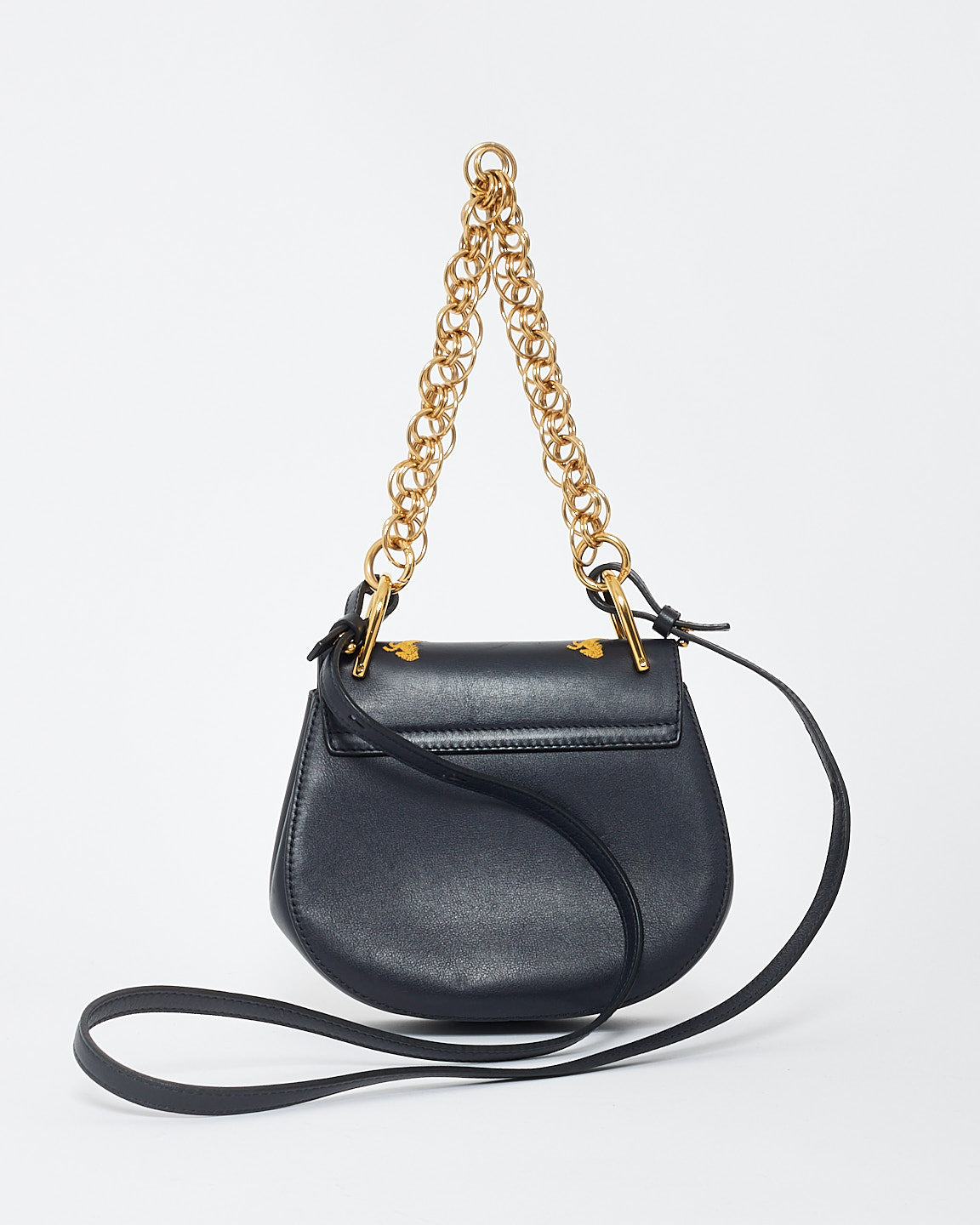 Chloé Black Leather Mini Drew Bijou Little Horses Shoulder Bag