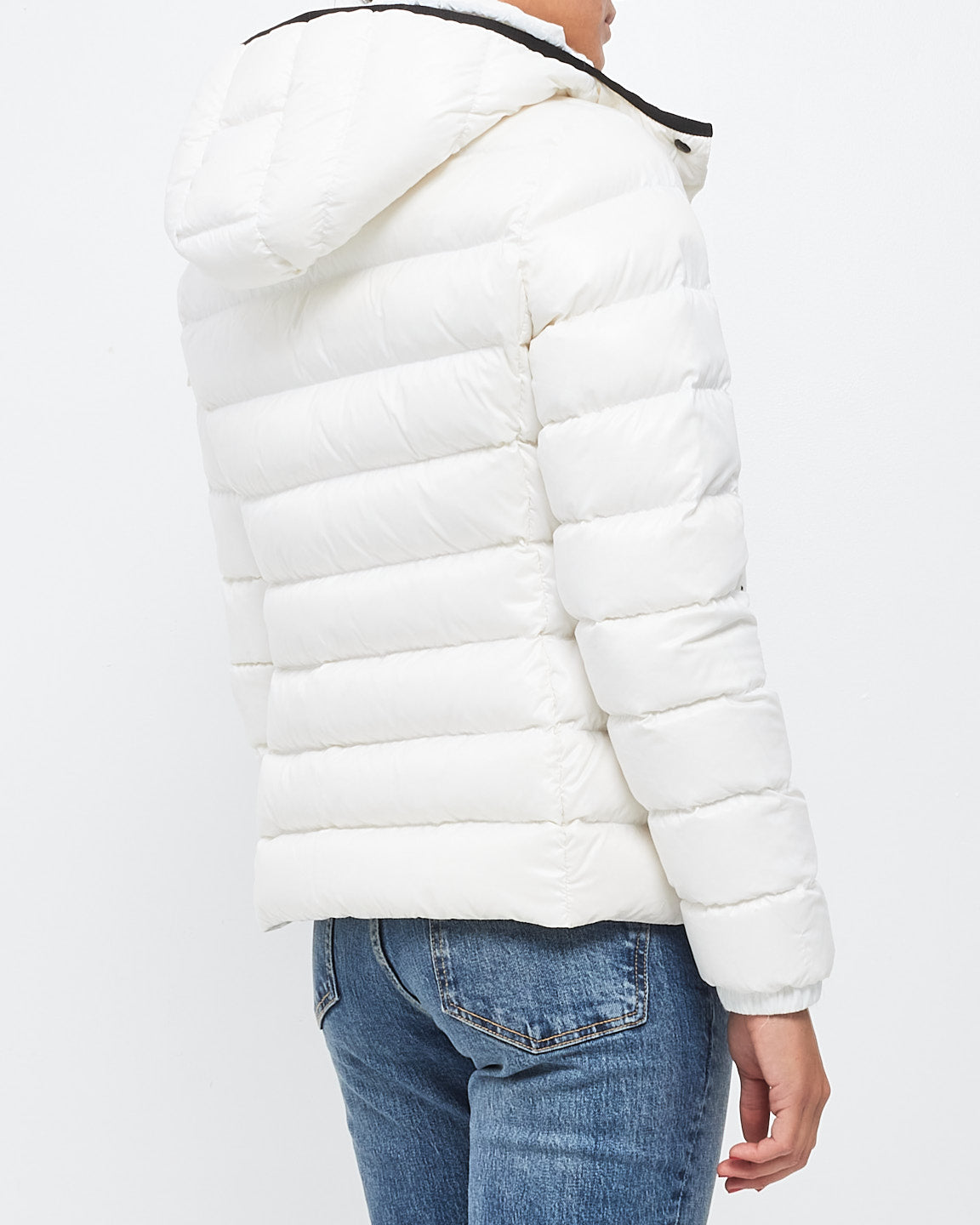 Moncler White With Black Trimming Bady Short Down Jacket Puffer - 2