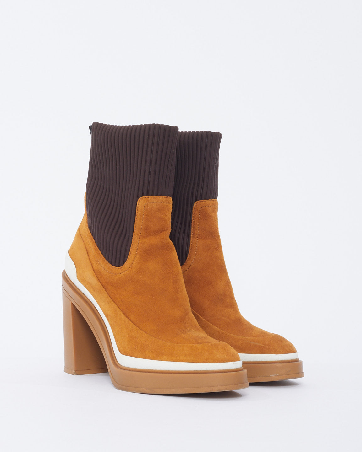 Hermès Tan Suede Vandal Ankle Boots - 40