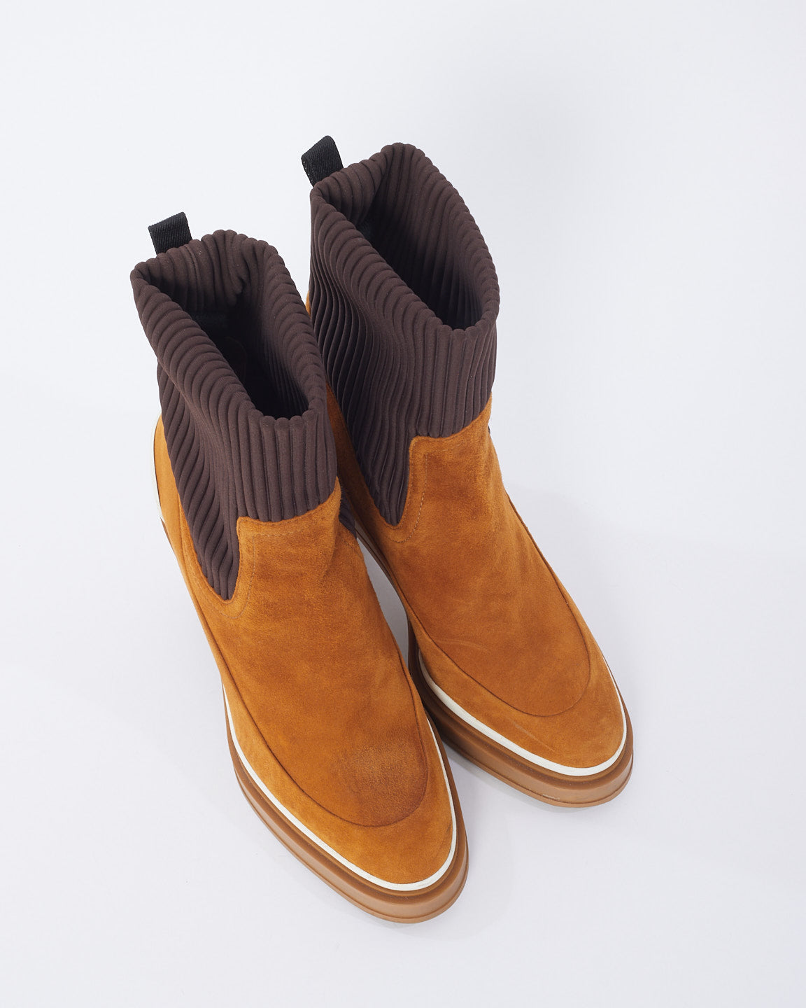 Hermès Tan Suede Vandal Ankle Boots - 40