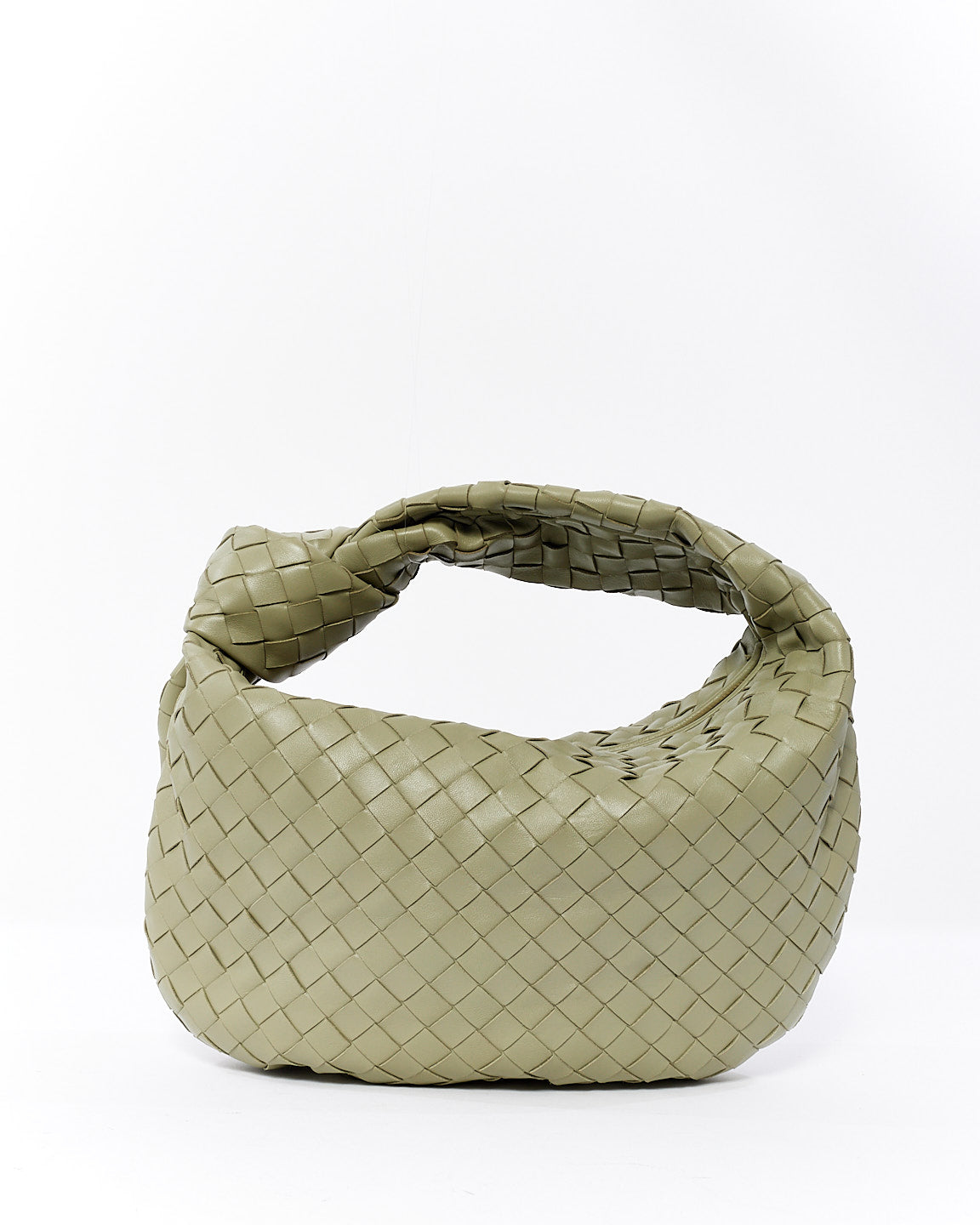 Bottega Veneta Green "Travertine" Intrecciato Leather Teen Jodie Bag