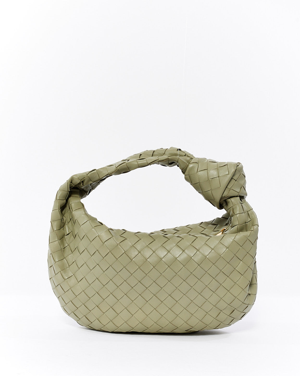 Bottega Veneta Green "Travertine" Intrecciato Leather Teen Jodie Bag