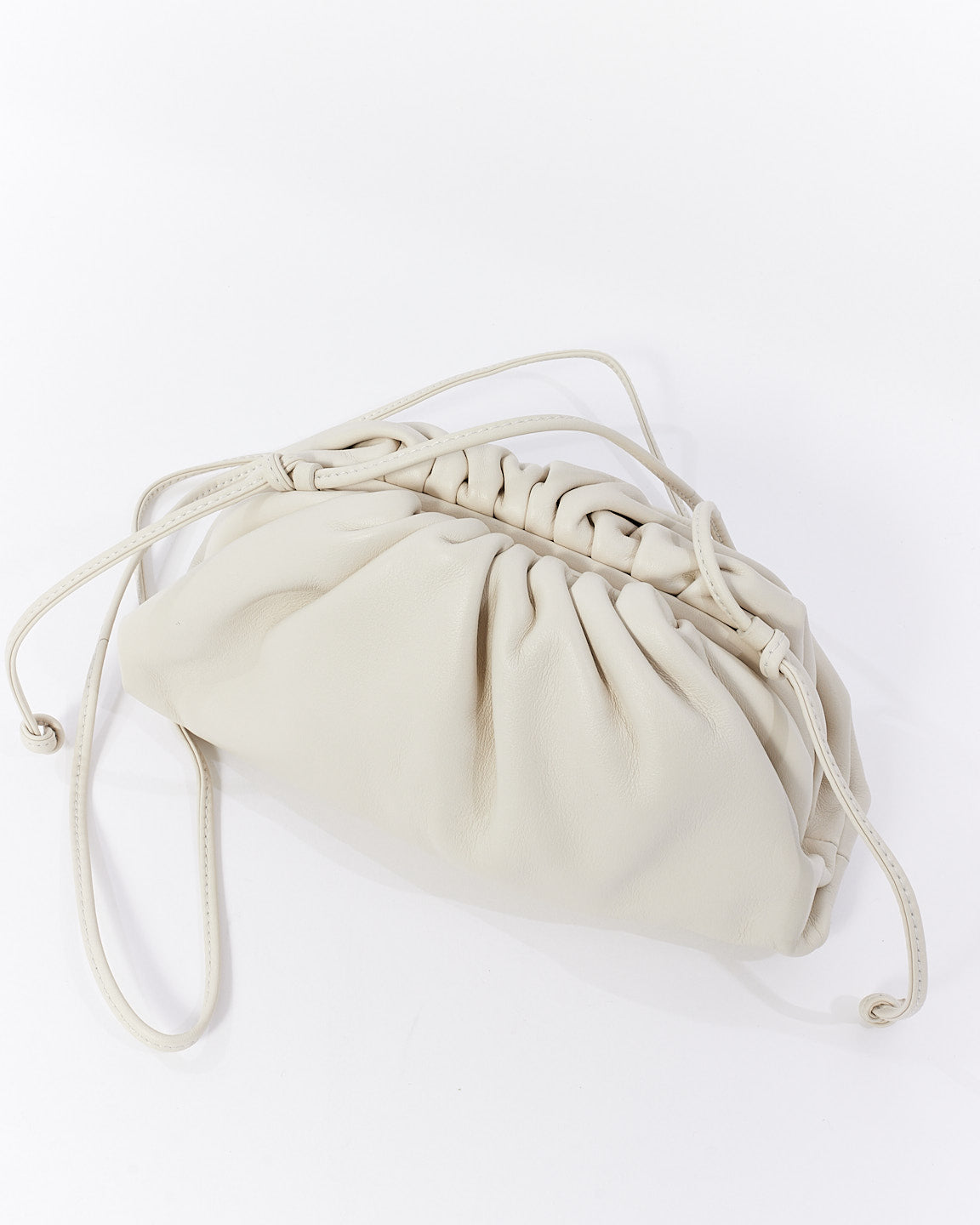 Bottega Veneta Mini pochette blanche (craie) à bandoulière