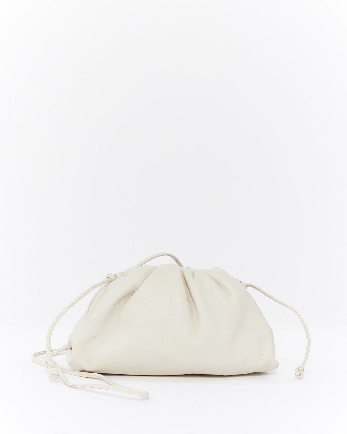 Bottega Veneta Mini pochette blanche (craie) à bandoulière