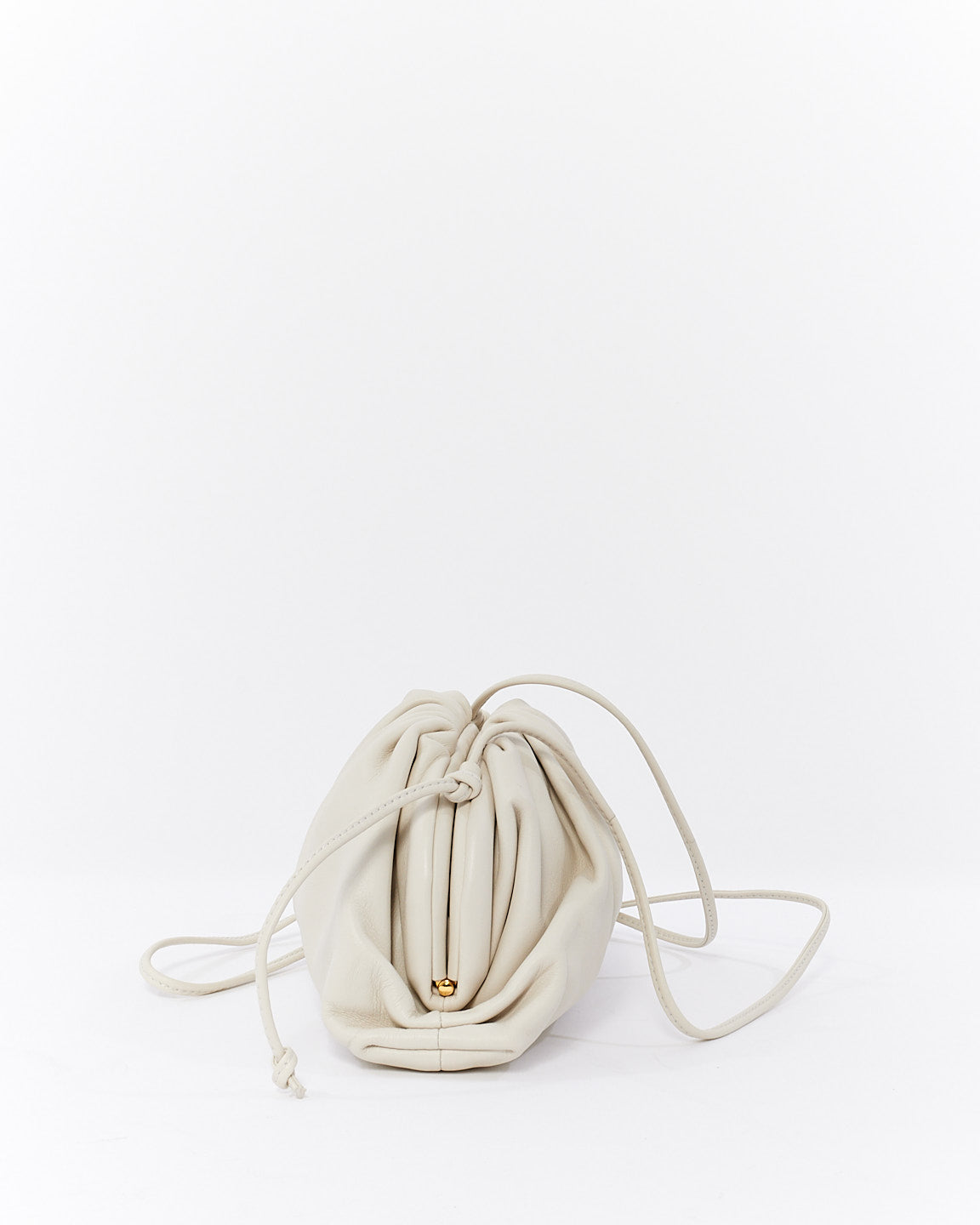 Bottega Veneta Mini pochette blanche (craie) à bandoulière