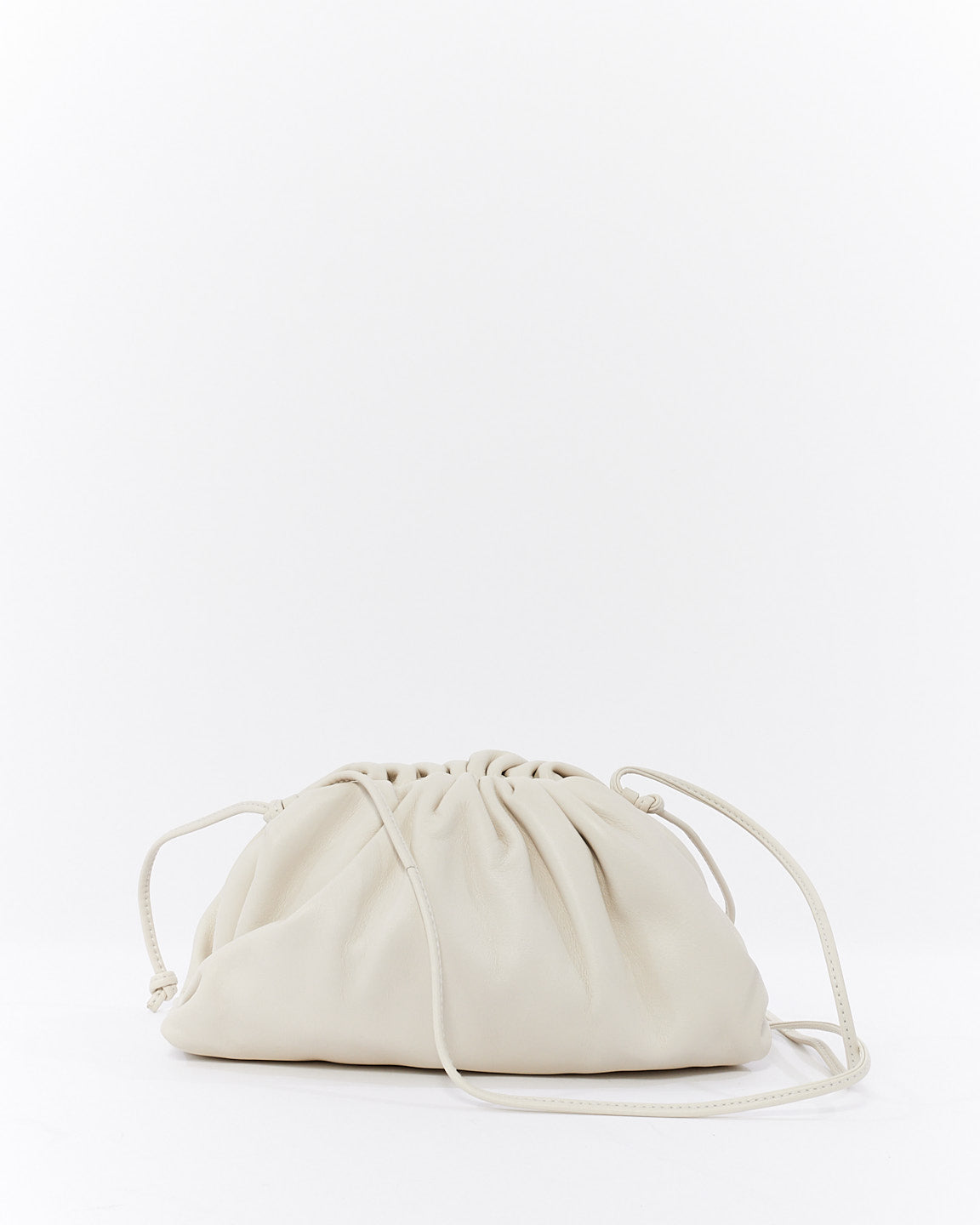 Bottega Veneta Mini pochette blanche (craie) à bandoulière