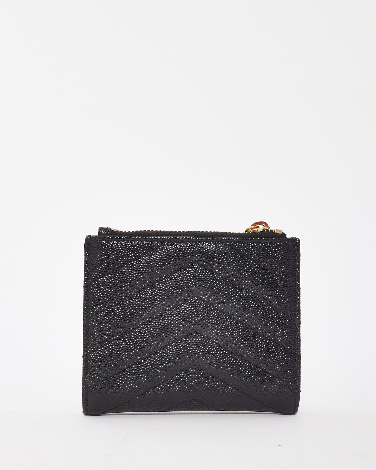 Saint Laurent Black Matelasse Cassandre Bi-Fold Wallet