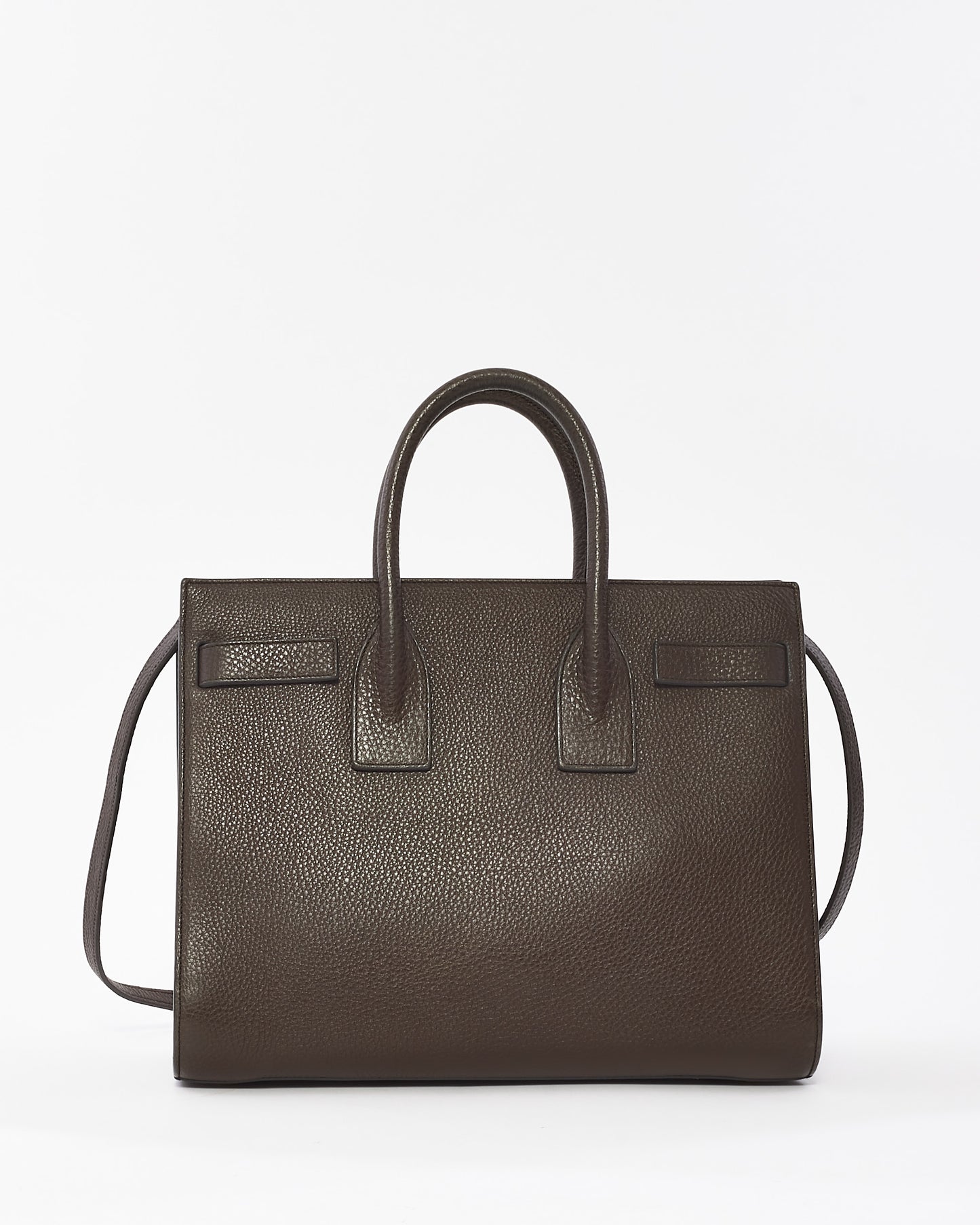 Saint Laurent Grey Grained Leather Small Sac Du Jour