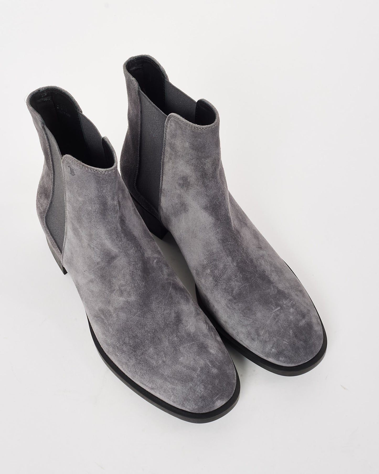 Tod
s Grey Suede Ankle Chelsea Boots - 38.5