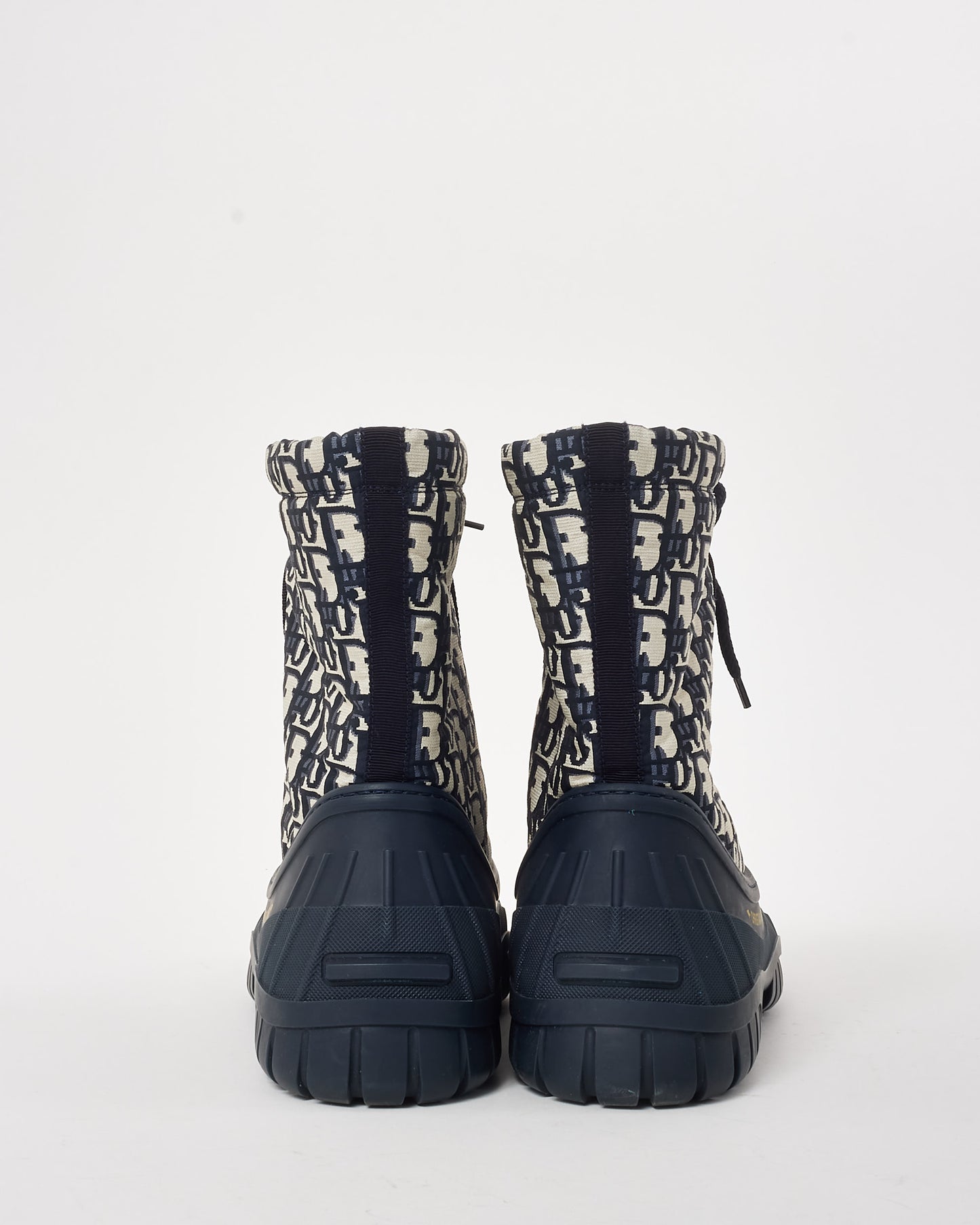 Dior Navy Oblique Nylon and Rubber D-Venture Boots - 41