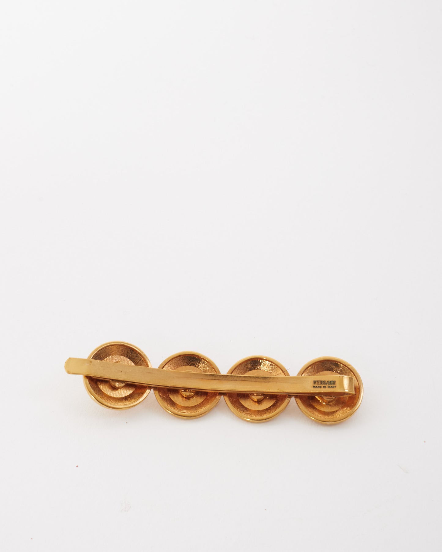 Versace Gold Medusa Head Bobby Pin Hair Clip