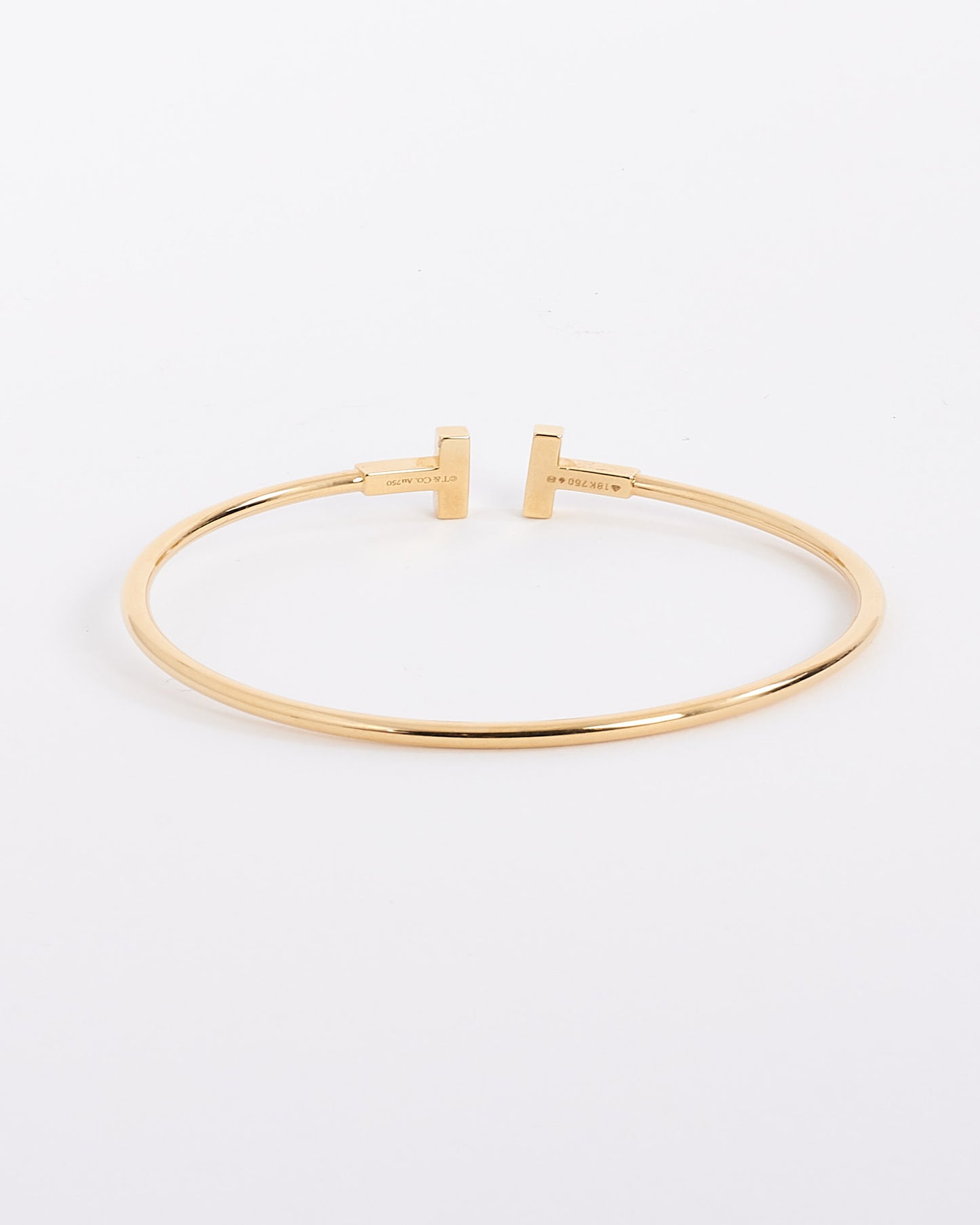 Tiffany 
Co. Gold with Diamonds Tiffany T Wire Bracelet