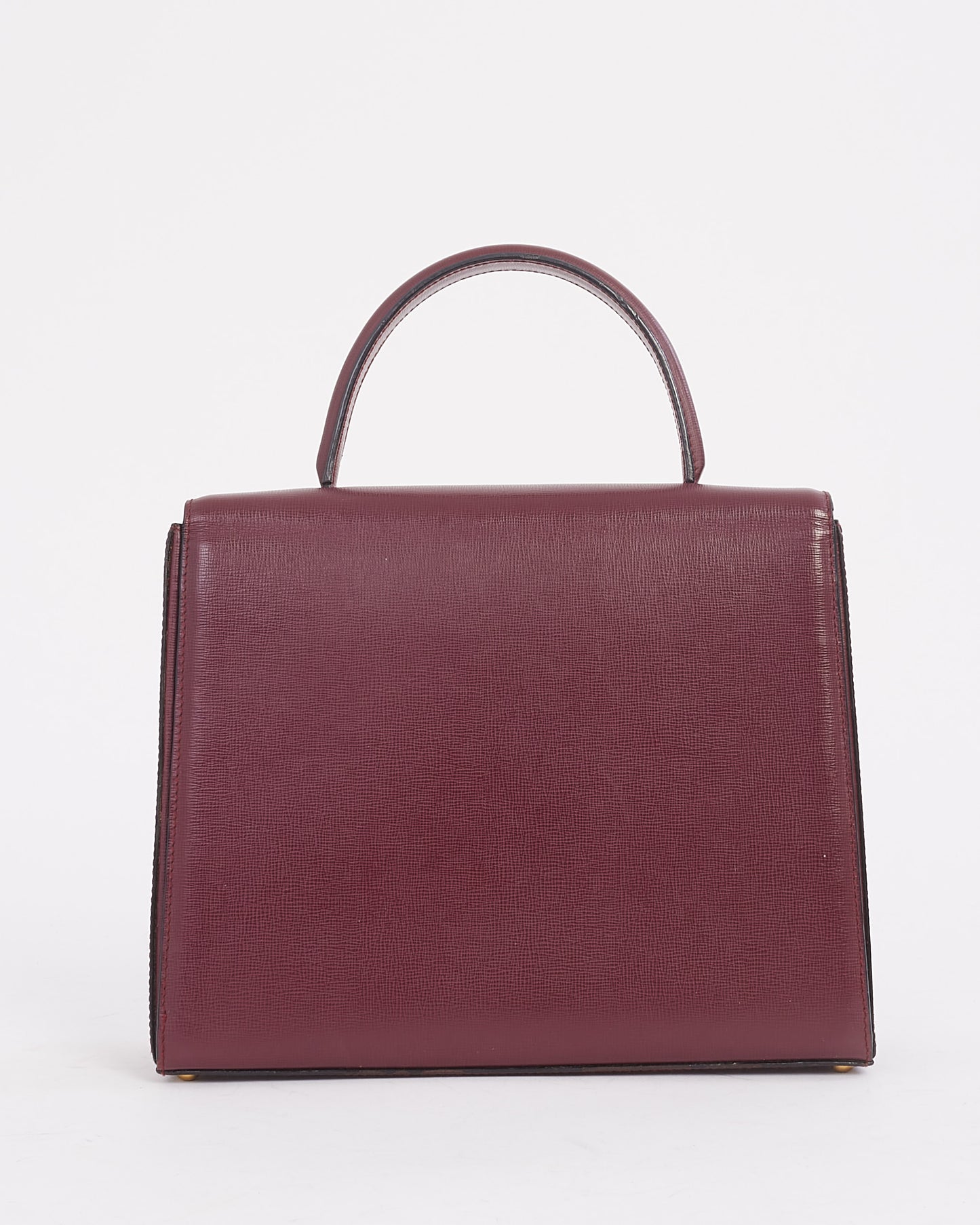 Cartier Burgundy Leather Signature Top Handle Bag