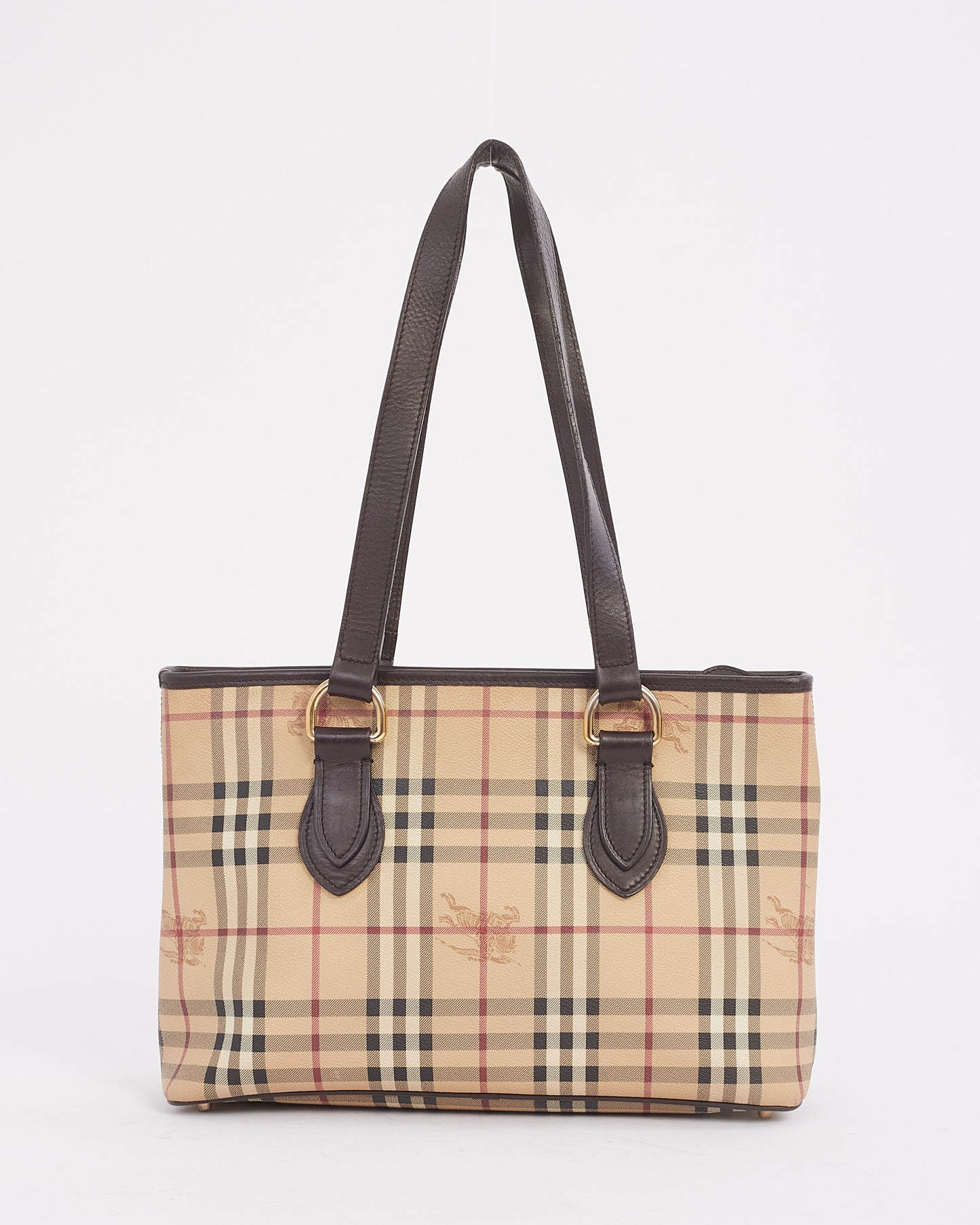 Burberry Beige Haymarket Check Tote Bag