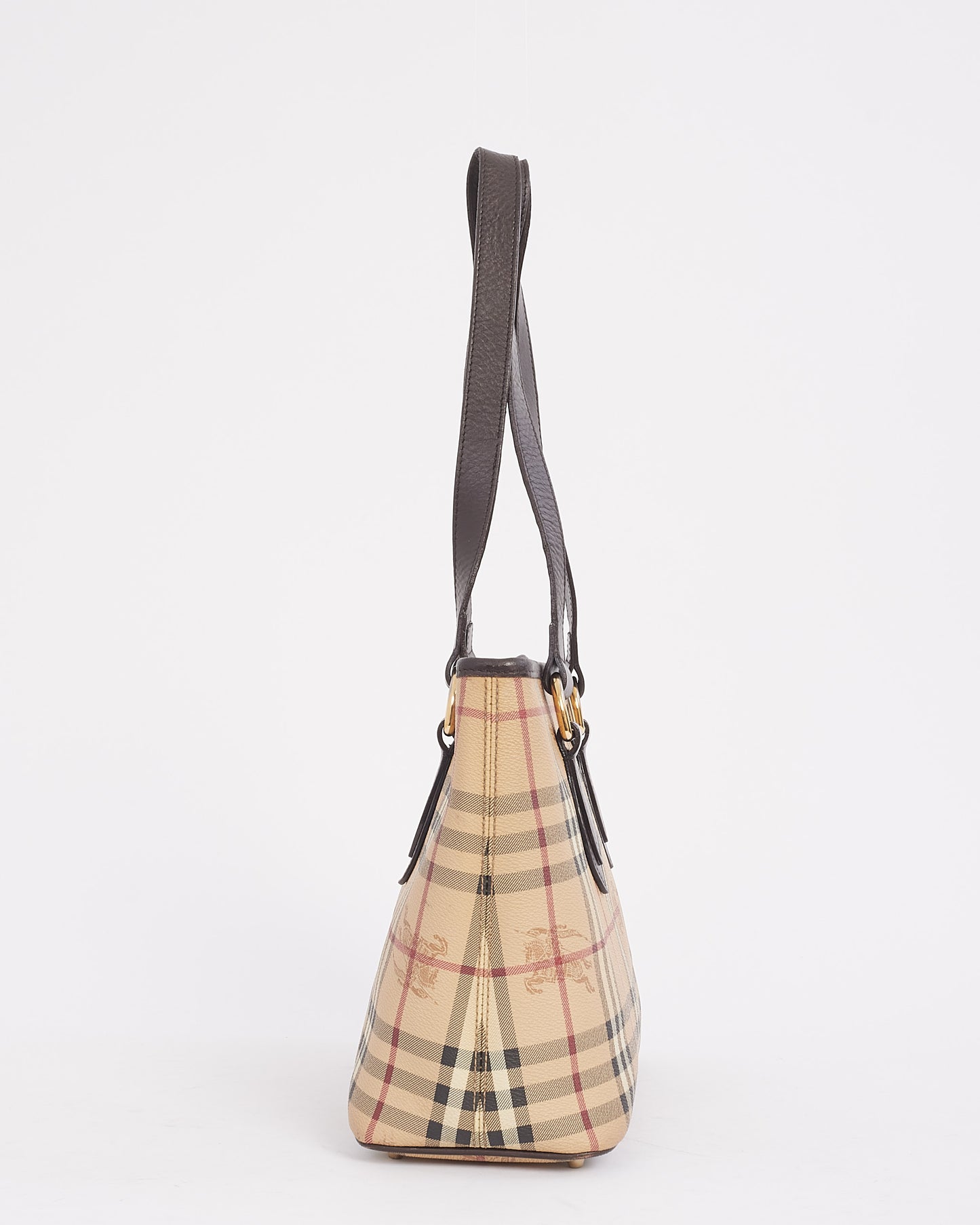 Burberry Beige Haymarket Check Tote Bag