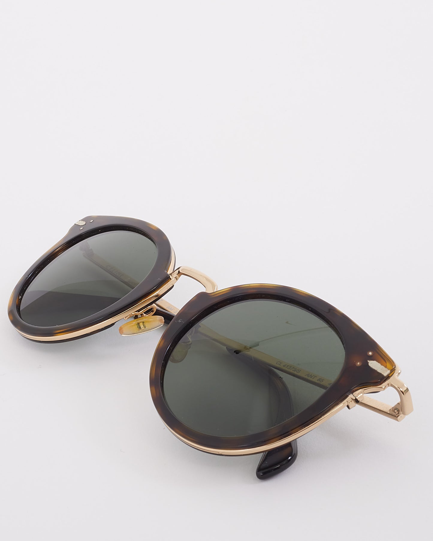 Celine Brown Tortoise CL41373 Round Wayfarer Frame Sunglasses