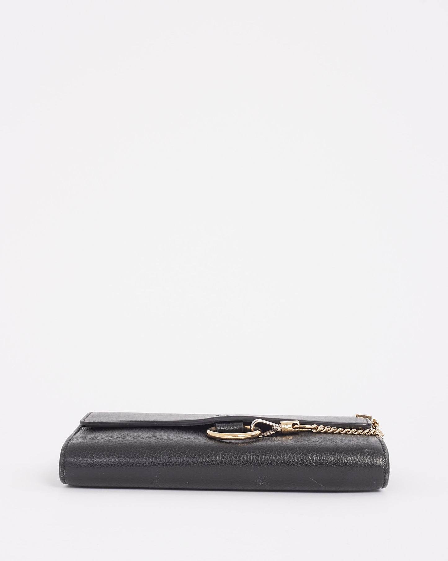 Chloé Black Leather Faye Long Wallet