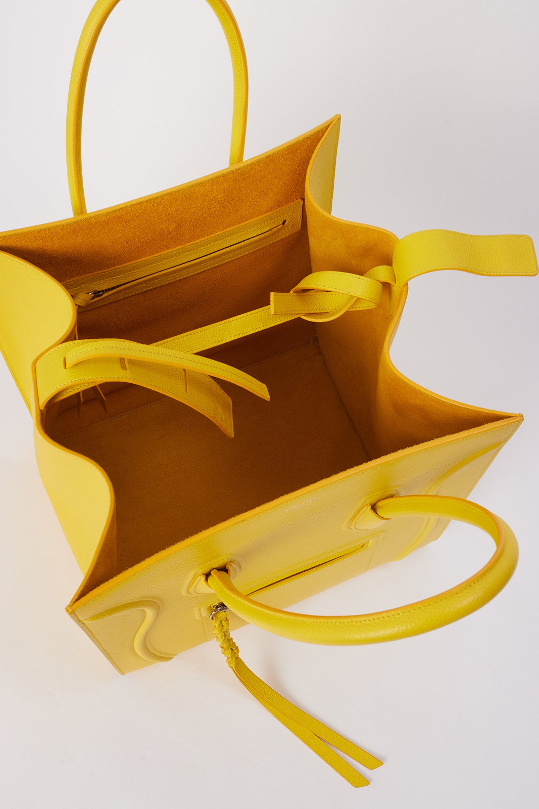 Celine Yellow Leather Medium Phantom Tote