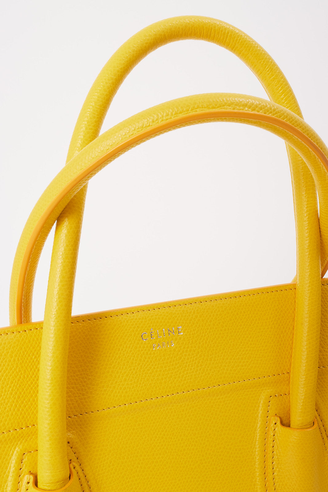 Celine Yellow Leather Medium Phantom Tote