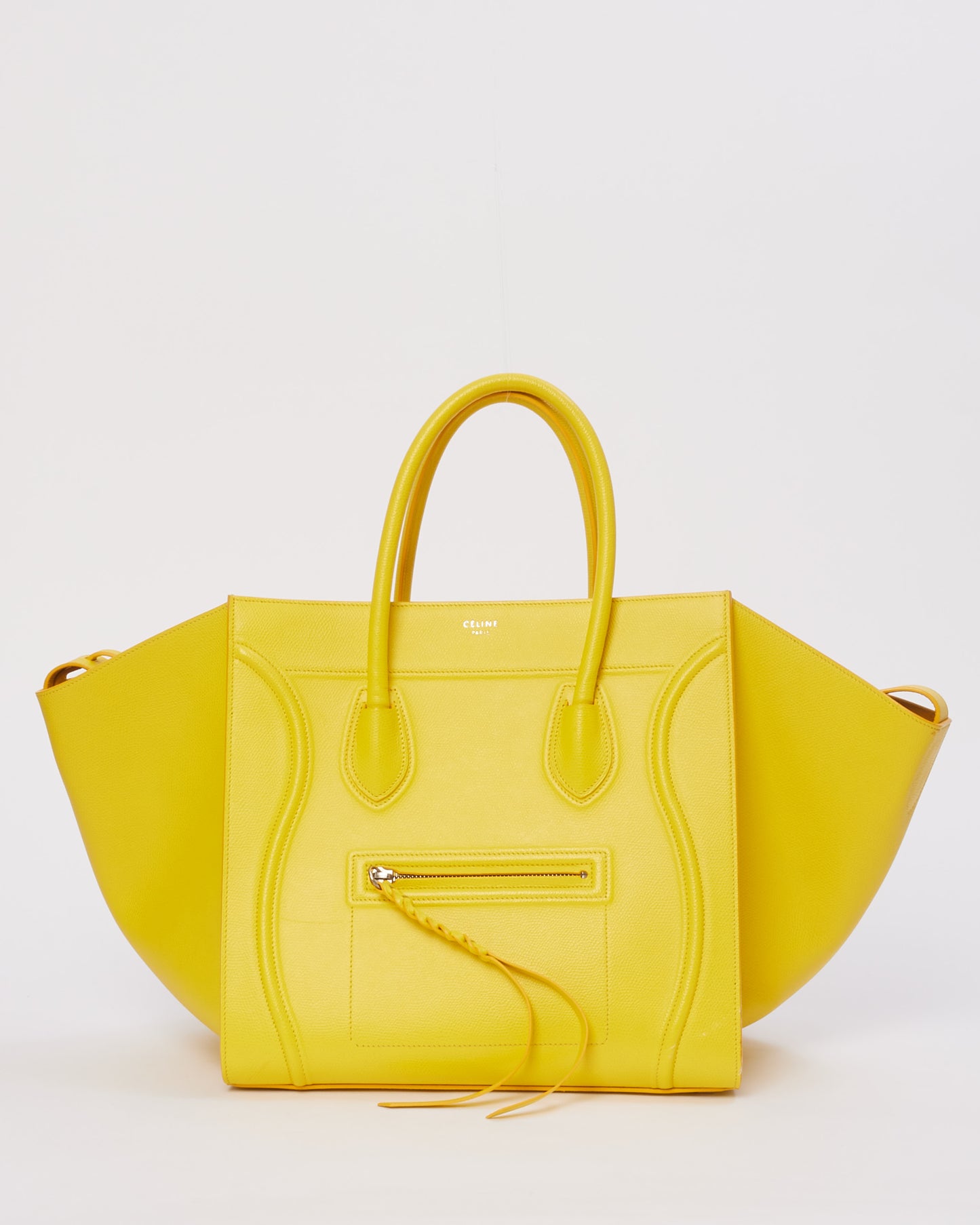 Celine Yellow Leather Medium Phantom Tote