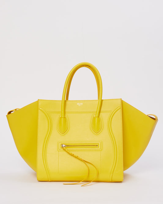 Celine Yellow Leather Medium Phantom Tote