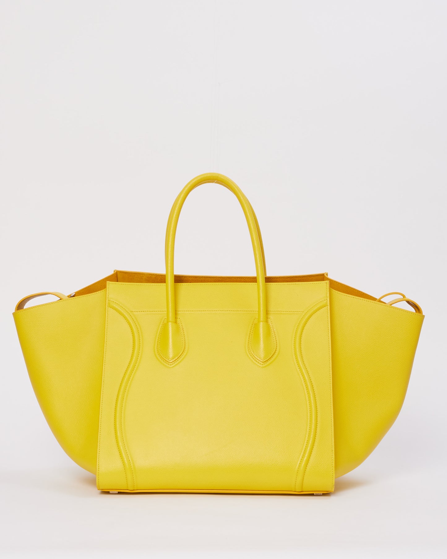 Celine Yellow Leather Medium Phantom Tote