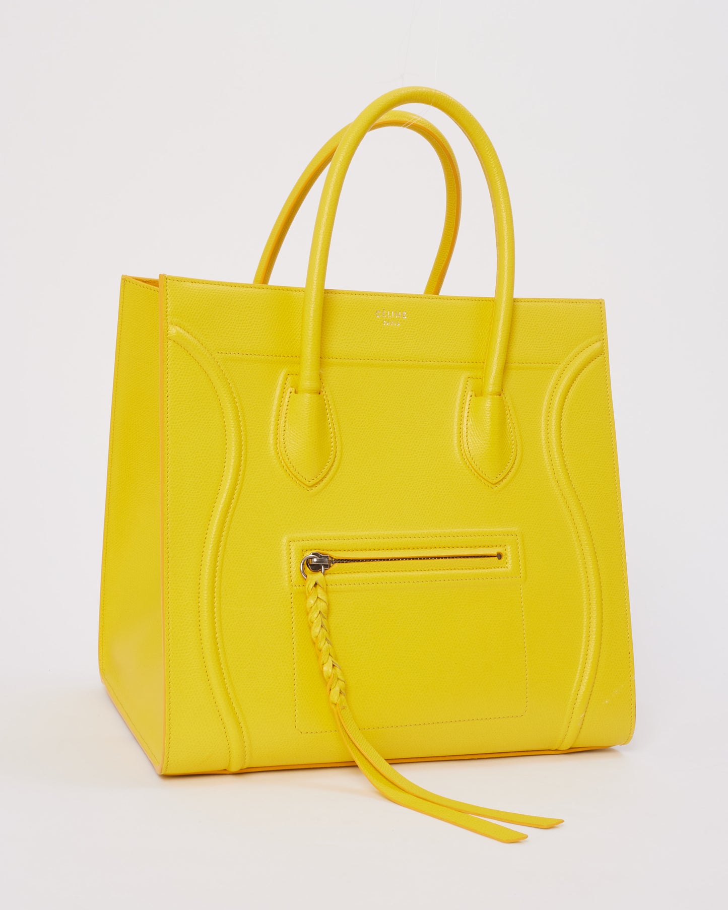 Celine Yellow Leather Medium Phantom Tote