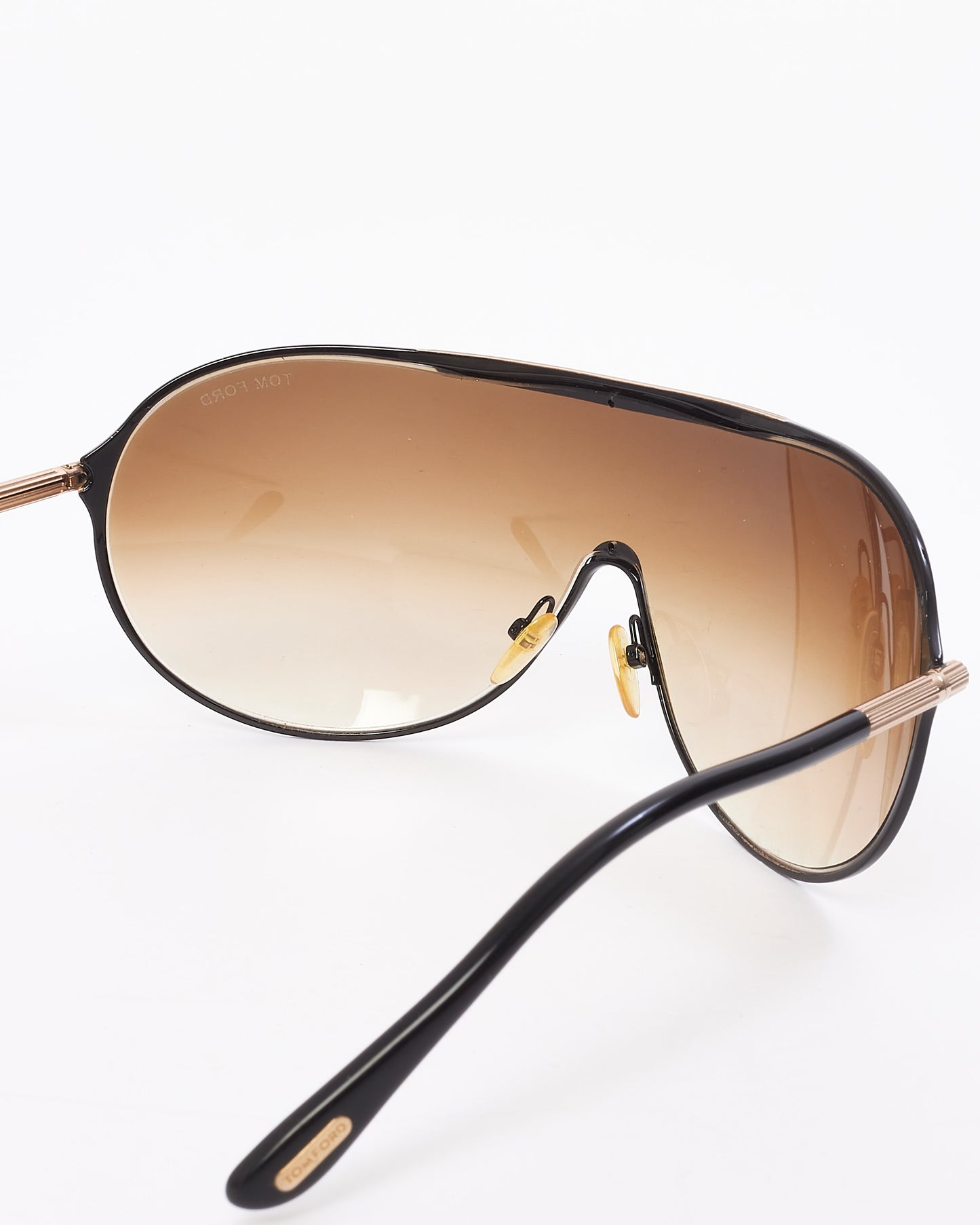 Tom Ford Black Brown Lens Shield TF101 Rex Sunglasses