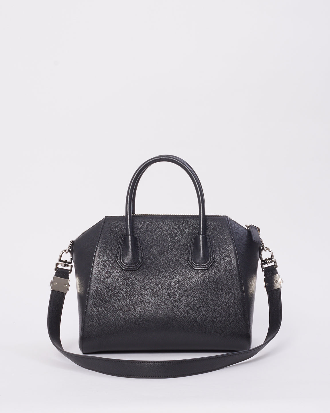 Givenchy Black Leather Antigona Small Tote Bag with Strap