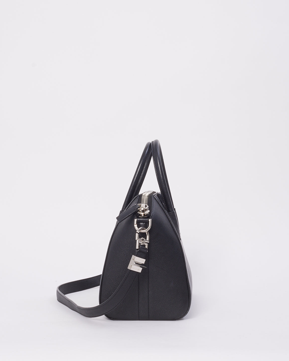 Givenchy Black Leather Antigona Small Tote Bag with Strap