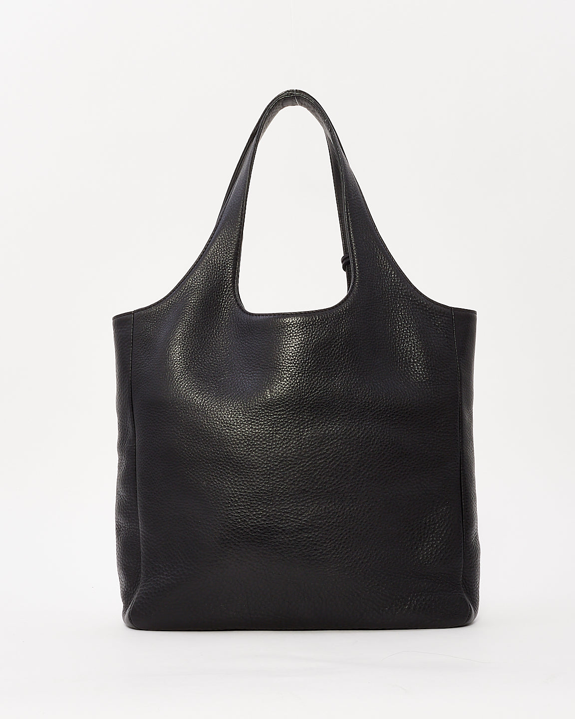 Burberry Black Leather Hobo Bag with Silver Metal Studs