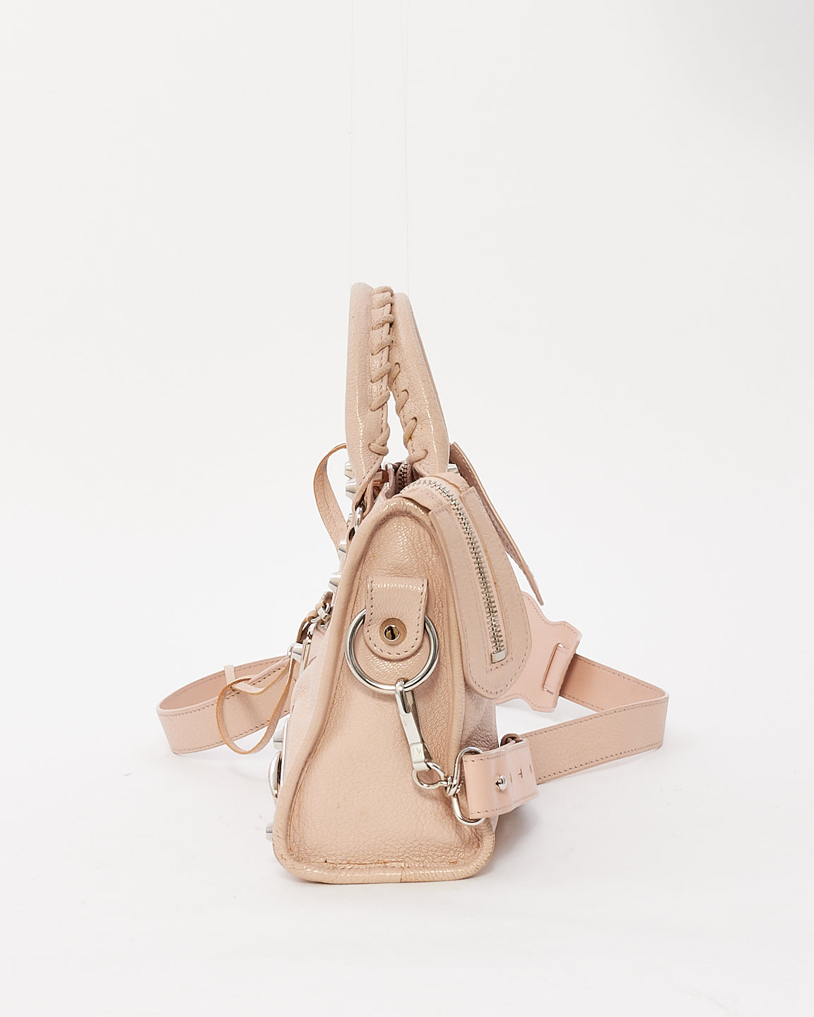 Balenciaga Pink Leather Classic Mini City Edge-Line Bag