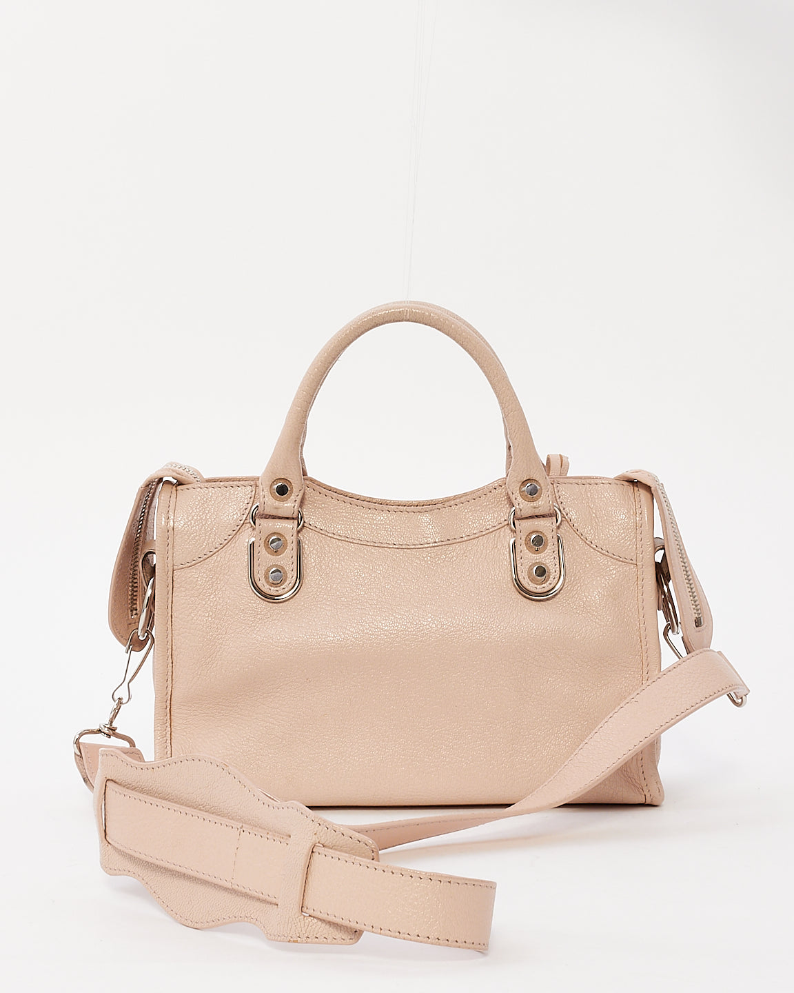 Balenciaga Pink Leather Classic Mini City Edge-Line Bag