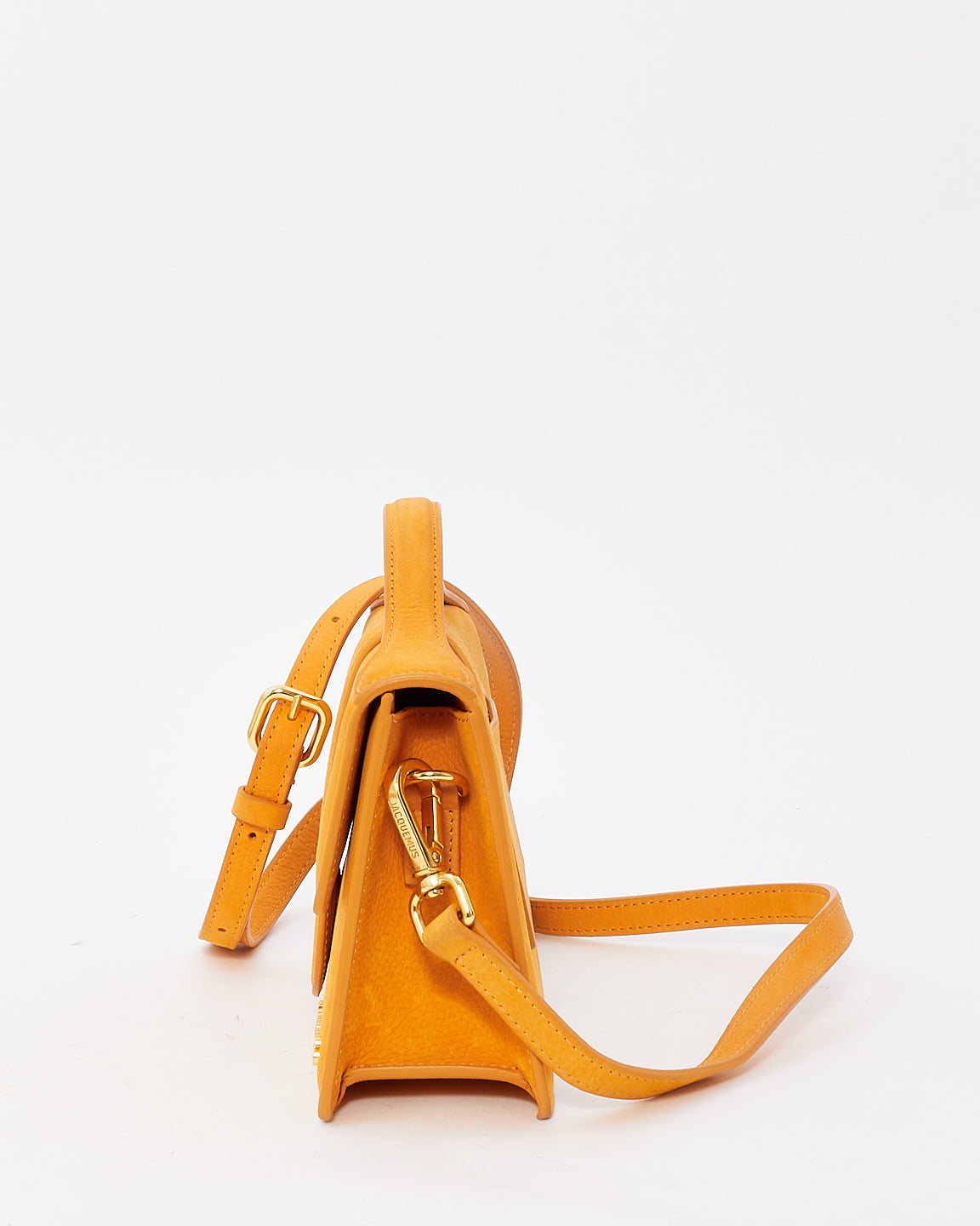 Jacquemus Orange Leather Le Bambino Long Shoulder Bag