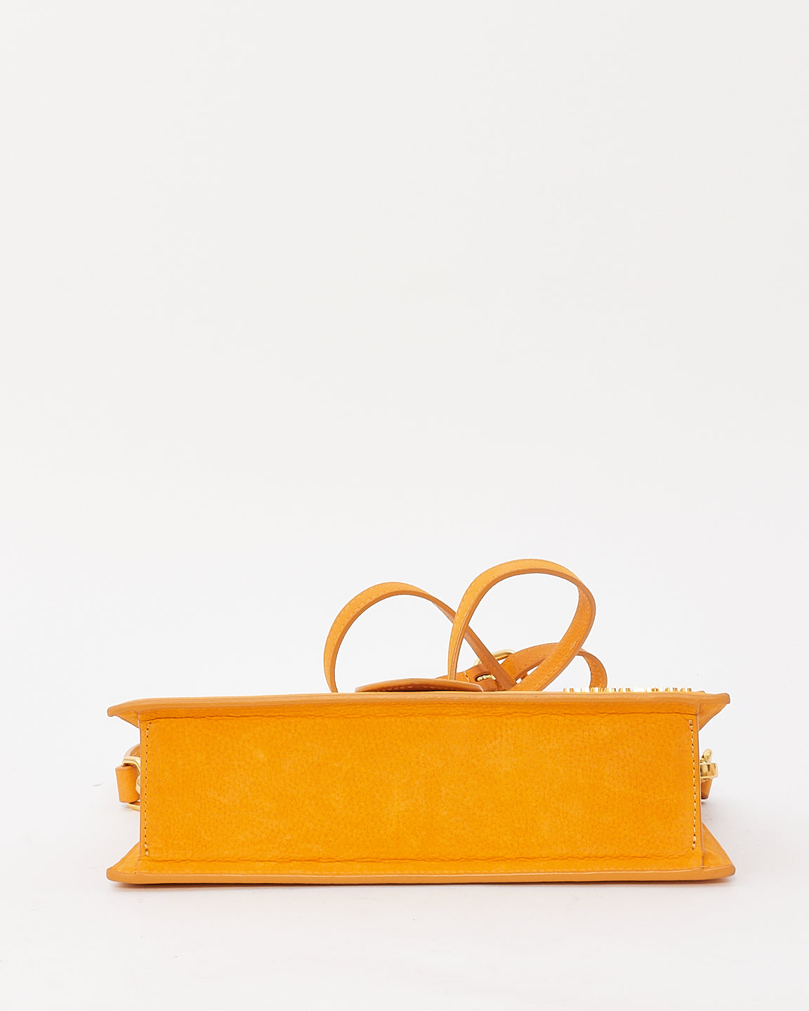 Jacquemus Orange Leather Le Bambino Long Shoulder Bag