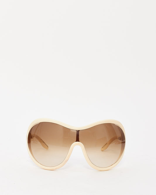 Tom Ford White Acetate Grant Oversized FT267 Sunglasses